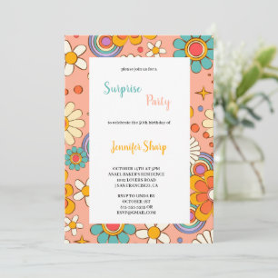 MULTICOLOR FLOWERS BIRTHDAY INVITATION