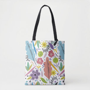 Multicolor Flowers Spring Background Tote Bag