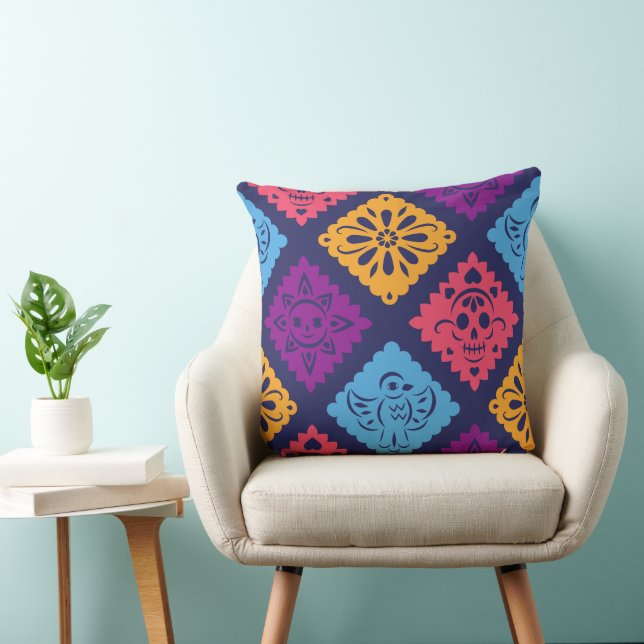 Multicolor geometric beautiful pattern  throw pill pillow (Chair)