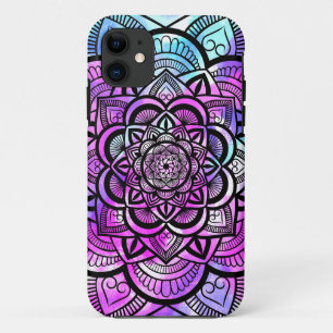 Multicolor Geometric Floral Mandala Art Print iPhone 11 Case