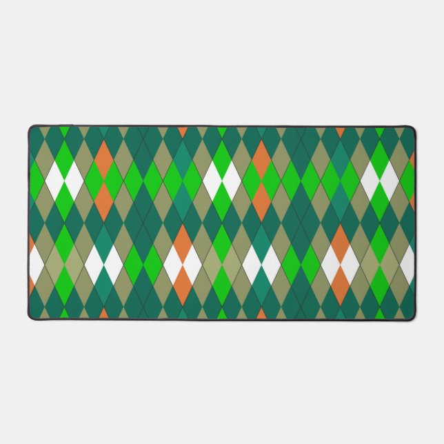 Multicolor geometric pattern rhombuses minimalism desk mat (Front)