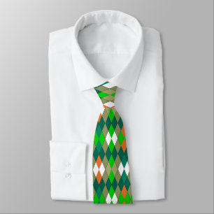 Multicolor geometric pattern rhombuses minimalism tie