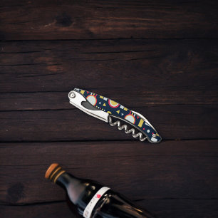 Multicolor Geometric Shapes Pattern Corkscrew