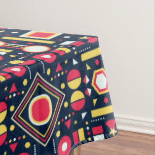 Multicolor Geometric Shapes Pattern Tablecloth