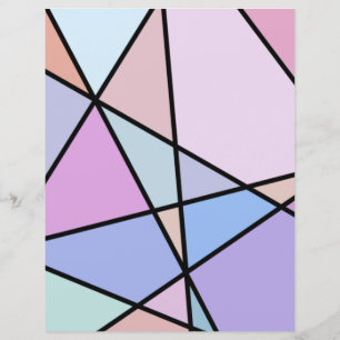 Multicolor Geometric Shapes Scrapbook Paper