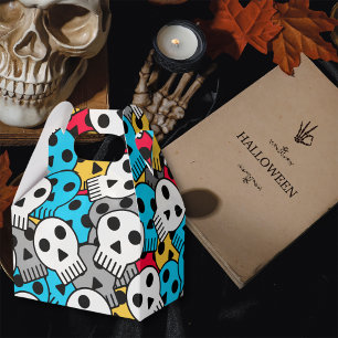 Multicolor Ghost Skulls Favor Box