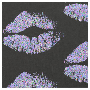 Multicolor Glitter Lips #5 Fabric