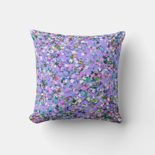 Multicolor Grit Glitter Throw Pillow