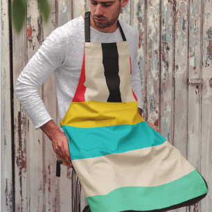Multicolor Horizontal Vertical Stripes Apron