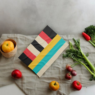 Multicolor Horizontal Vertical Stripes Kitchen Towel