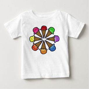 Multicolor Ice Cream Cones No. 2 Baby T-Shirt