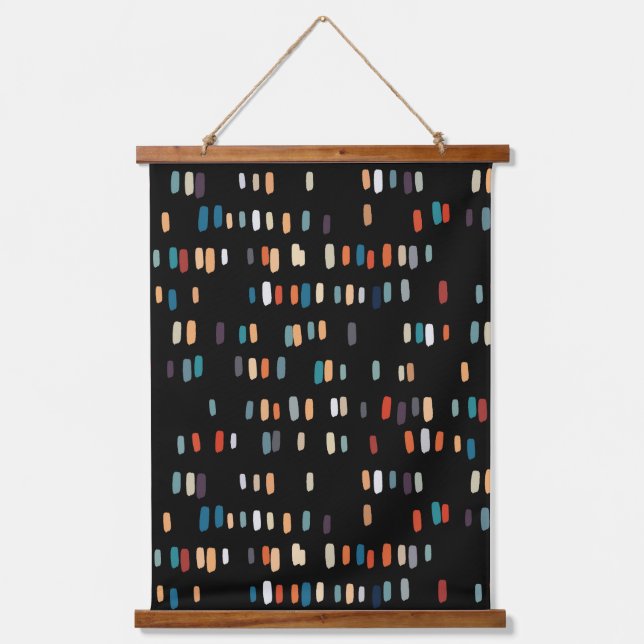 Multicolor Irregular Rectangles Hanging Tapestry (Front)