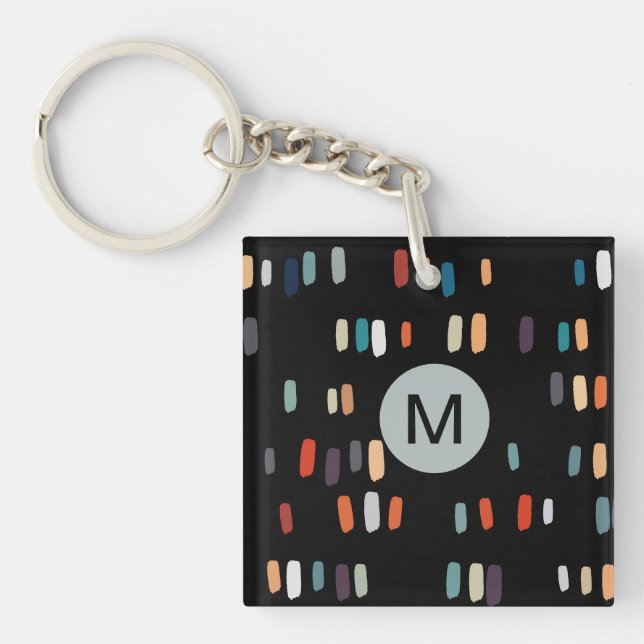 Multicolor Irregular Rectangles Keychain (Front)