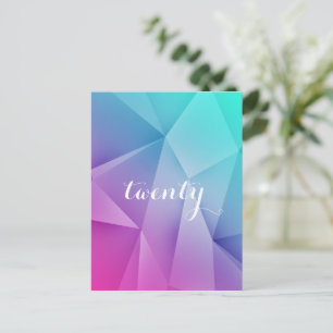 Multicolor Jewel Tones Table Number Postcard