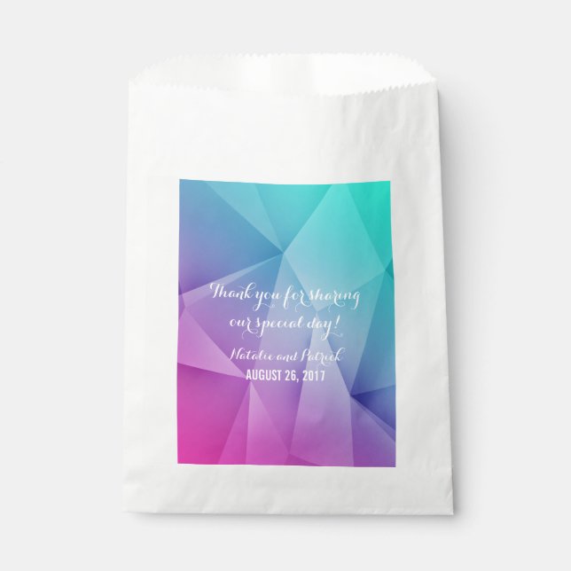 Multicolor Jewel Tones Wedding Favour Bags (Front)