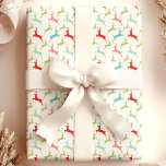 Multicolor Jumping Deer Christmas Wrapping Paper<br><div class="desc">Bring a playful and festive touch to your holiday gifts with this multicolor jumping deer Christmas wrapping paper. Featuring a lively pattern of reindeer in red, green, pink, and blue, this wrapping paper is perfect for adding a cheerful vibe to your Christmas presents. Ideal for holiday parties, gift exchanges, and...</div>