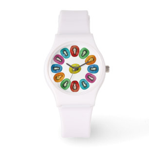 Multicolor Kiwi Pattern Watch