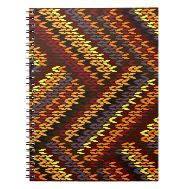  Multicolor Knitted Seamless Pattern        Notebook (Front)