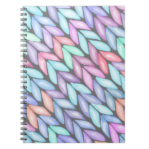 Multicolor Knitted Seamless Pattern Notebook