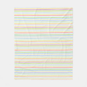 Multicolor Lines Fleece Blanket