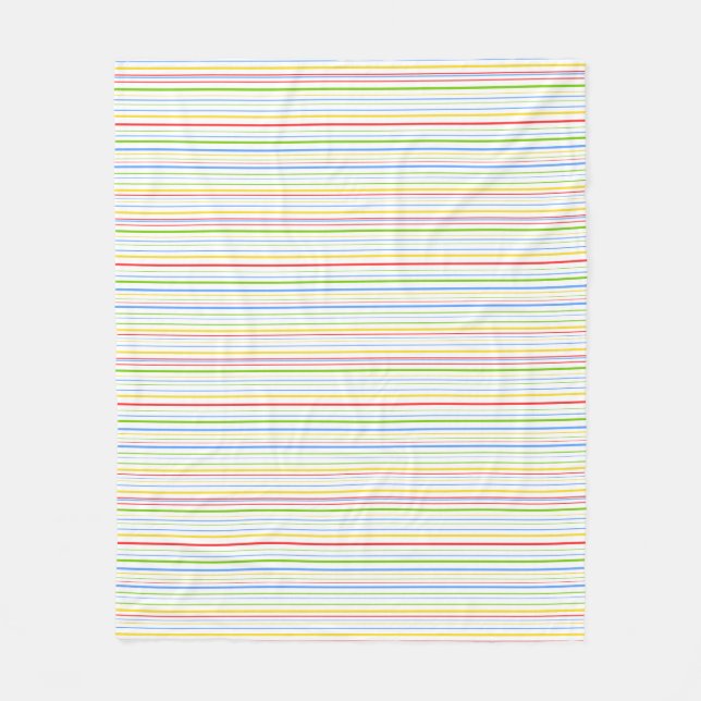 Multicolor Lines Fleece Blanket (Front)