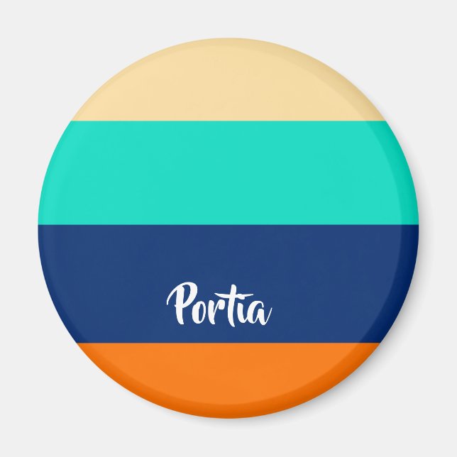 Multicolor lines patterned magnet (Front)