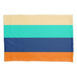 Multicolor lines patterned pillowcase