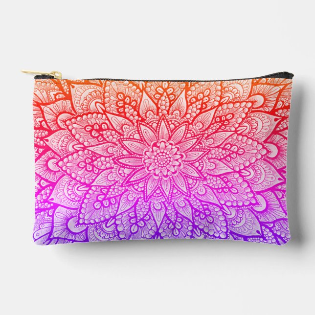 Multicolor Mandala Design Original Art  Accessory Pouch (Front)