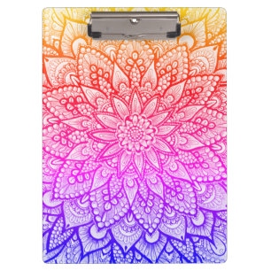 Multicolor Mandala Design Original Art Clipboard