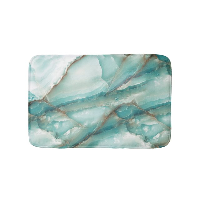 Multicolor Marble: Onyx Glass Effect. Bath Mat (Front)