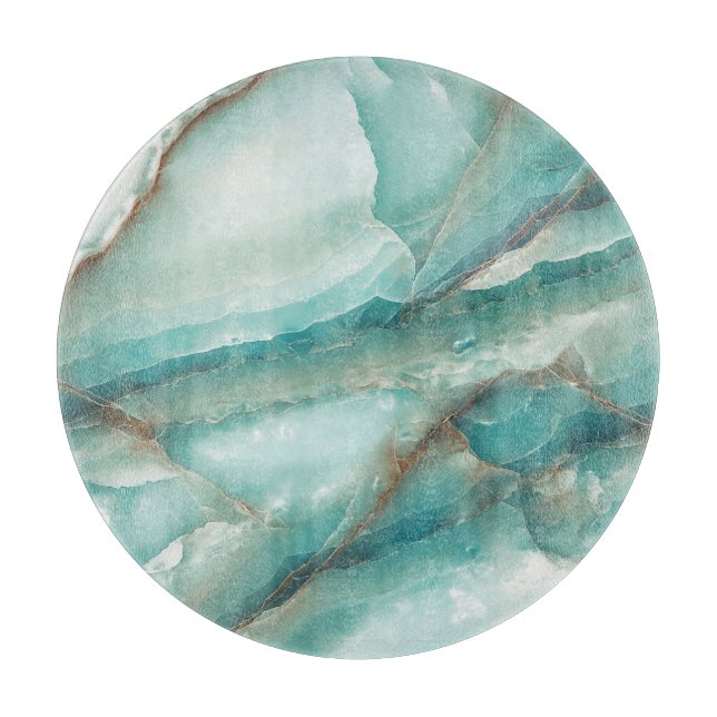 Multicolor Marble: Onyx Glass Effect. Cutting Board (Front)