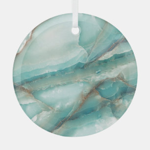Multicolor Marble: Onyx Glass Effect. Ornament