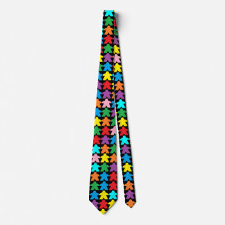 Multicolor Meeples Necktie