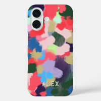 Multicolor Modern Personalized Name Blue Green