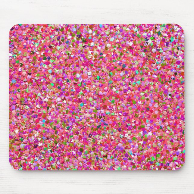 Multicolor Mosaic Modern Grit Glitter #4 Mouse Pad (Front)