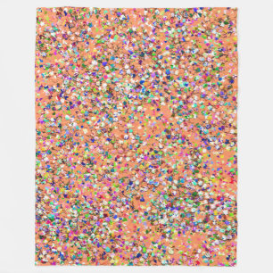 Multicolor Mosaic Modern Grit Glitter #5 Fleece Blanket