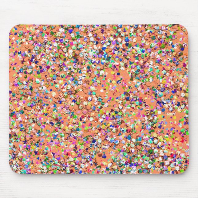 Multicolor Mosaic Modern Grit Glitter #5 Mouse Pad (Front)