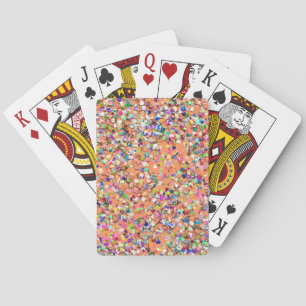 Multicolor Mosaic Modern Grit Glitter #5 Playing Cards