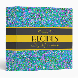 Multicolor Mosaic Modern Grit Glitter Recipes #2 Binder