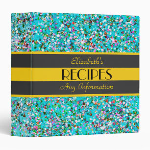 Multicolor Mosaic Modern Grit Glitter Recipes #7 Binder