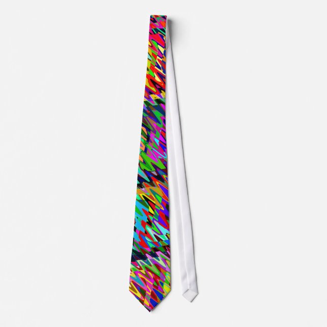 Multicolor Mosaic Wave Pattern #2 Tie (Front)