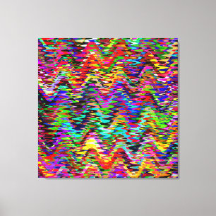 Multicolor Mosaic Wave Pattern #4 Canvas Print