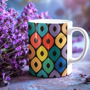Multicolor Ogee Pattern Coffee Mug