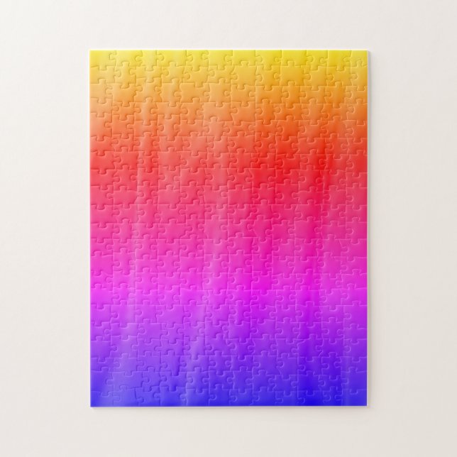 Multicolor Ombre Colours Abstract Colourful Unique Jigsaw Puzzle (Vertical)