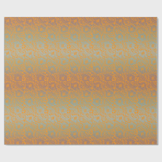 Multicolor Orange Medieval Unique Floral Ornament Wrapping Paper