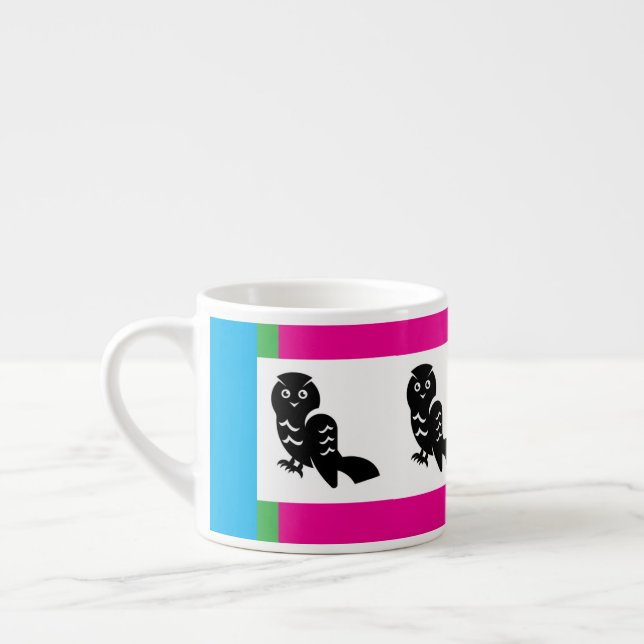 Multicolor Owl Espresso Mug (Gauche)
