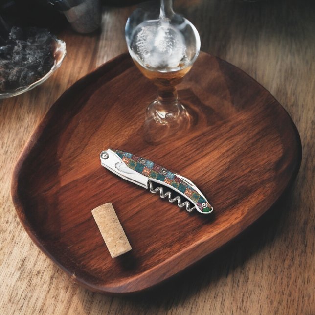 Multicolor Owl Pattern Corkscrew (Corkscrew Bottle Opener)