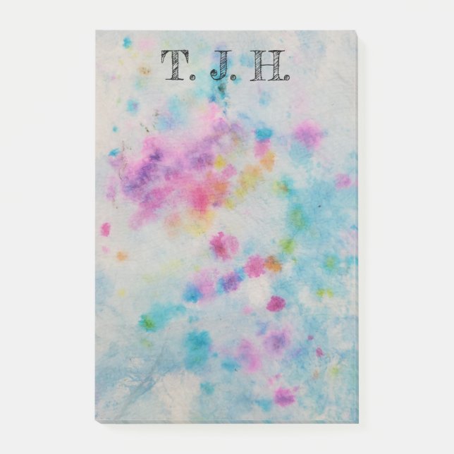 Multicolor Paint Splatter Post-it Notes (Front)