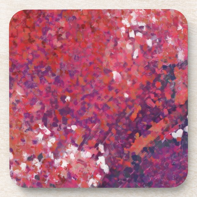 Multicolor Paint Texture Coaster (Front)
