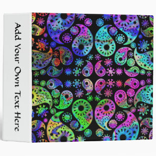Multicolor Paisley Design. Binder